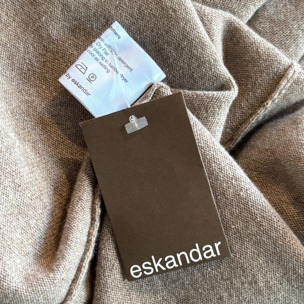 NEW Eskandar 100% Cashmere Bateau Tunic Dress | Size 0 (S–M) | Oatmeal - Picture 12 of 13